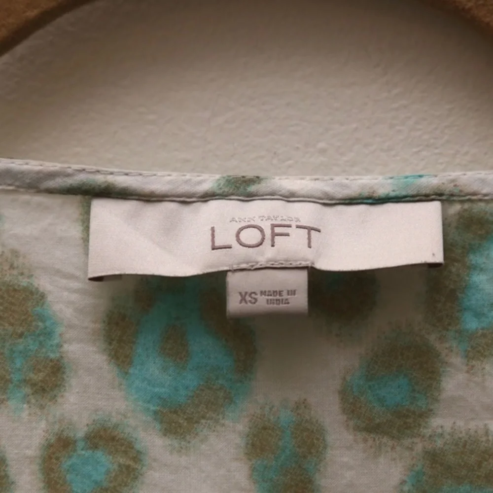 Loft ruffle cheetah print top